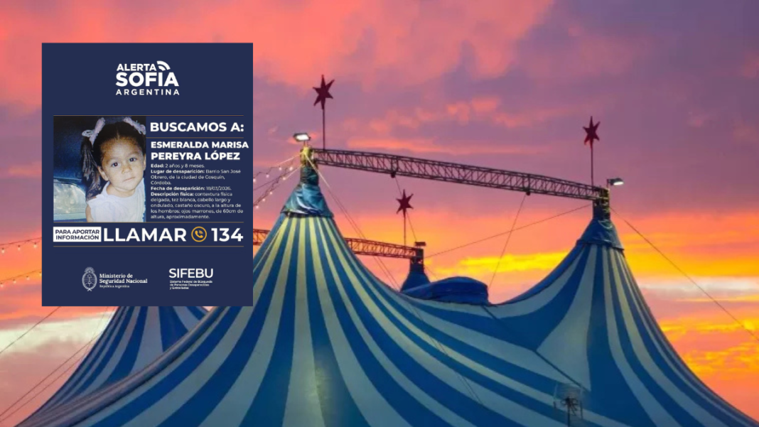 La nena de 2 años desaparecida en Córdoba y la sospecha que apunta al circo: ‘Se fueron a la misma hora que ella’