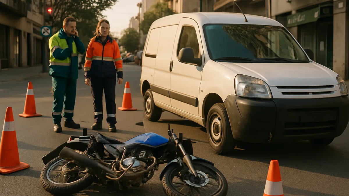 Choque entre moto y camioneta en Chimbas dejó un hombre hospitalizado