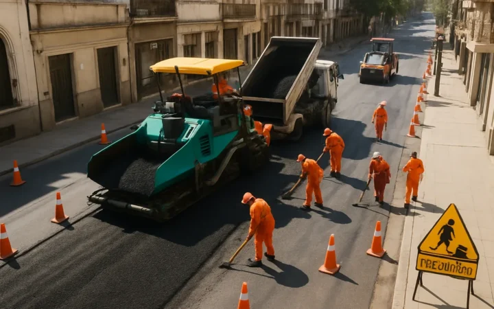 Cortan Caseros en el microcentro desde el lunes por repavimentación