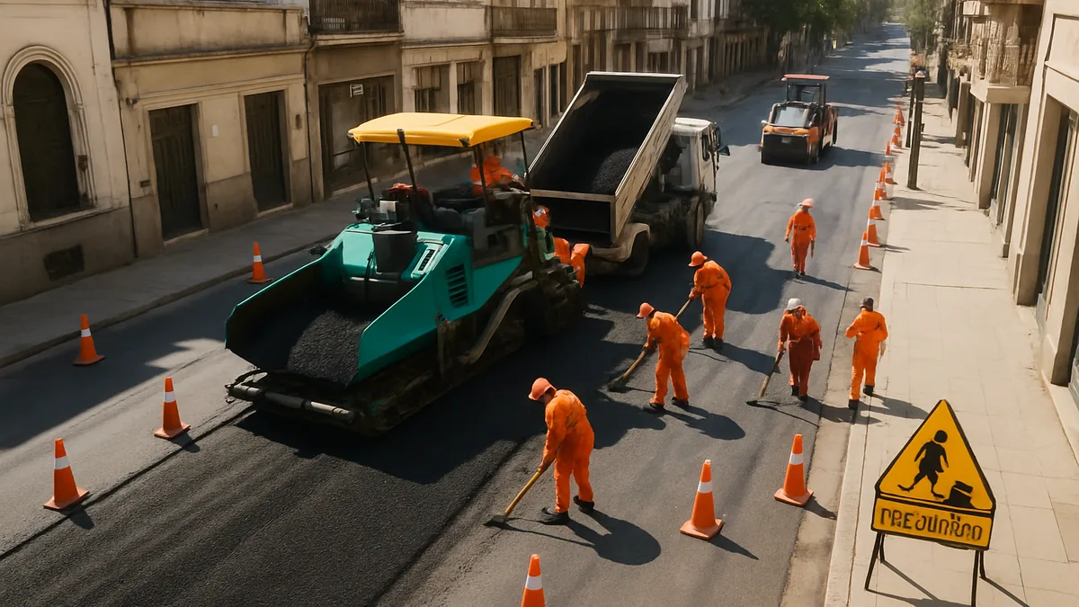 Cortan Caseros en el microcentro desde el lunes por repavimentación