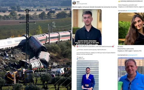 68 muertos en un choque de trenes en España y buscan desaparecidos