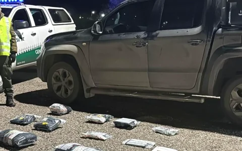 Pararon una camioneta en Vallecito y encontraron 120 millones en bolsines