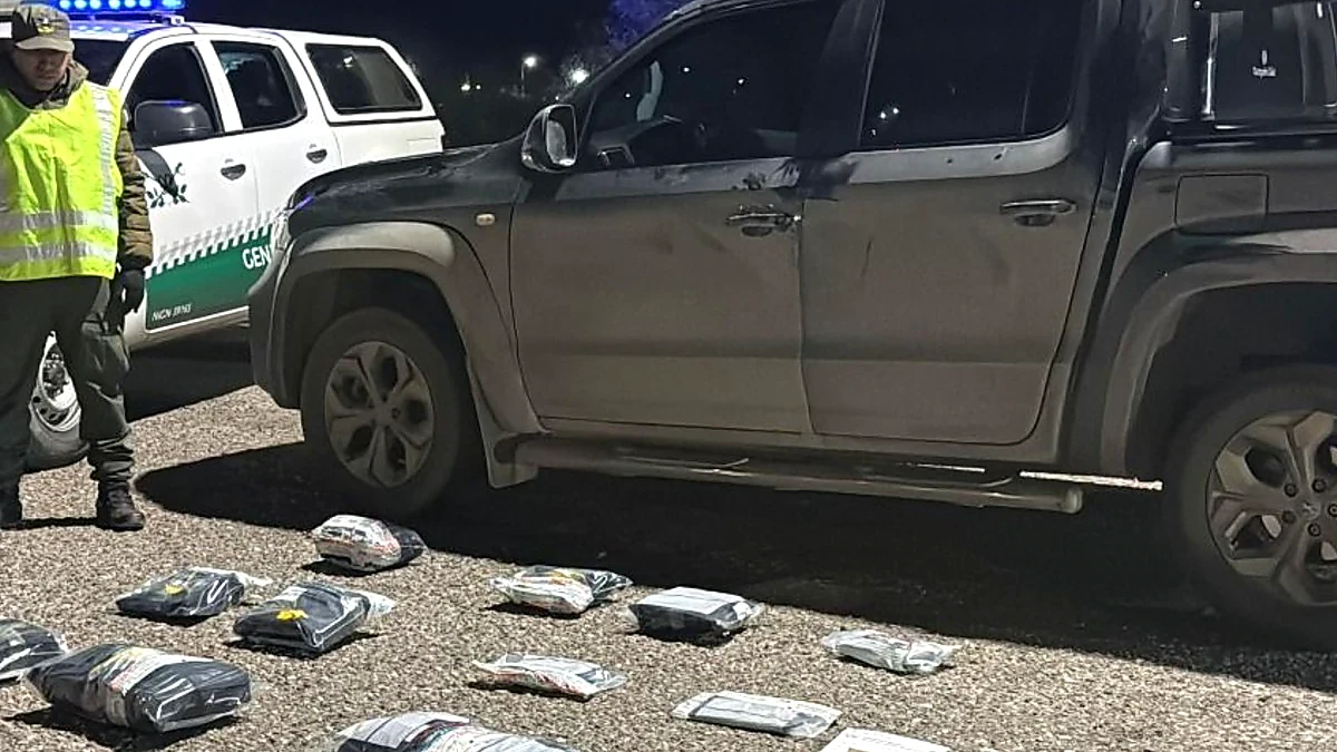 Pararon una camioneta en Vallecito y encontraron 120 millones en bolsines